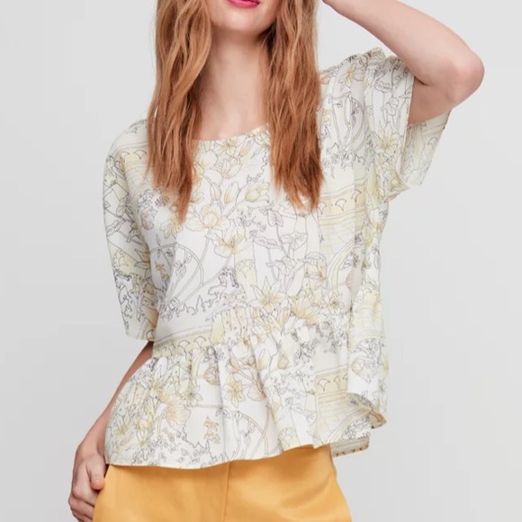 ARITZIA Wilfred Macee blouse - size XS (oversized) - yellow - Picture 2 of 8